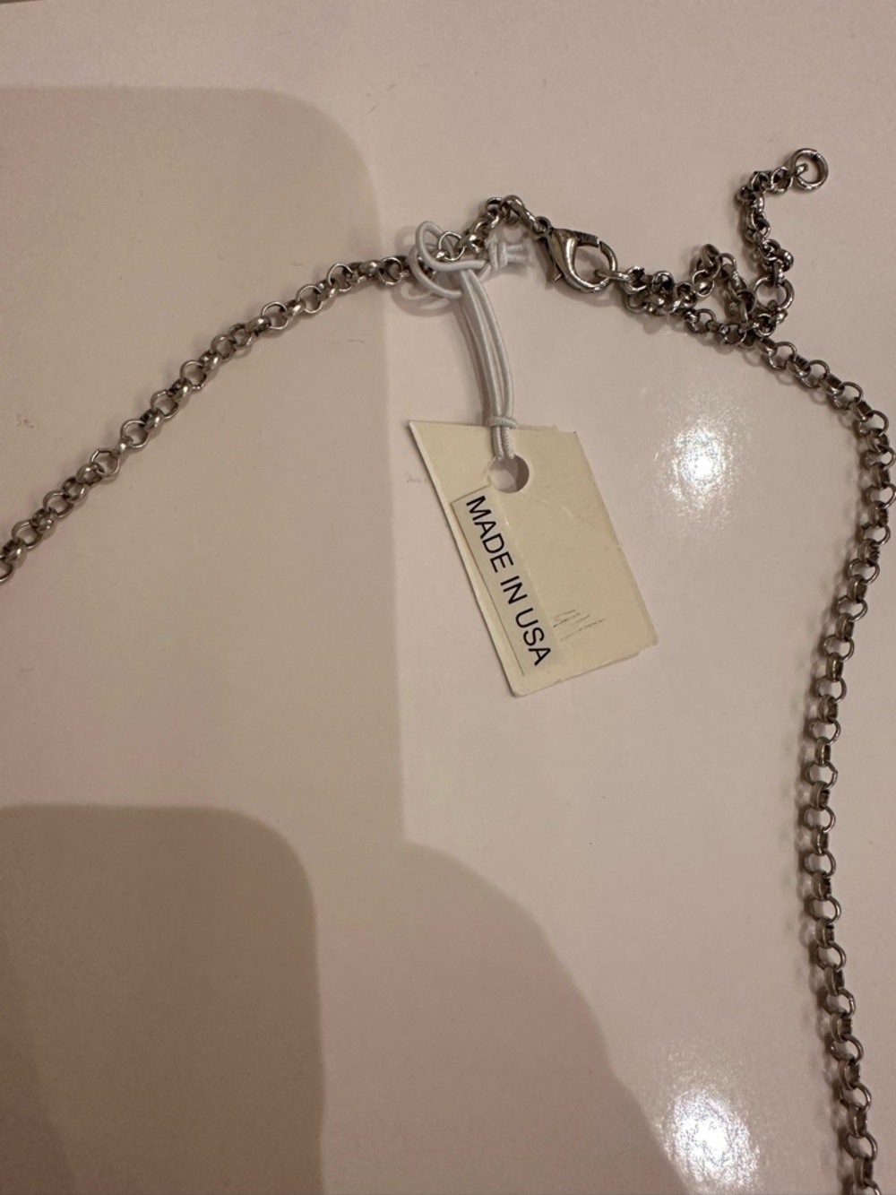 Turquoise Bead Pendant Necklace with Silver-Tone Chain - Picture 3 of 6